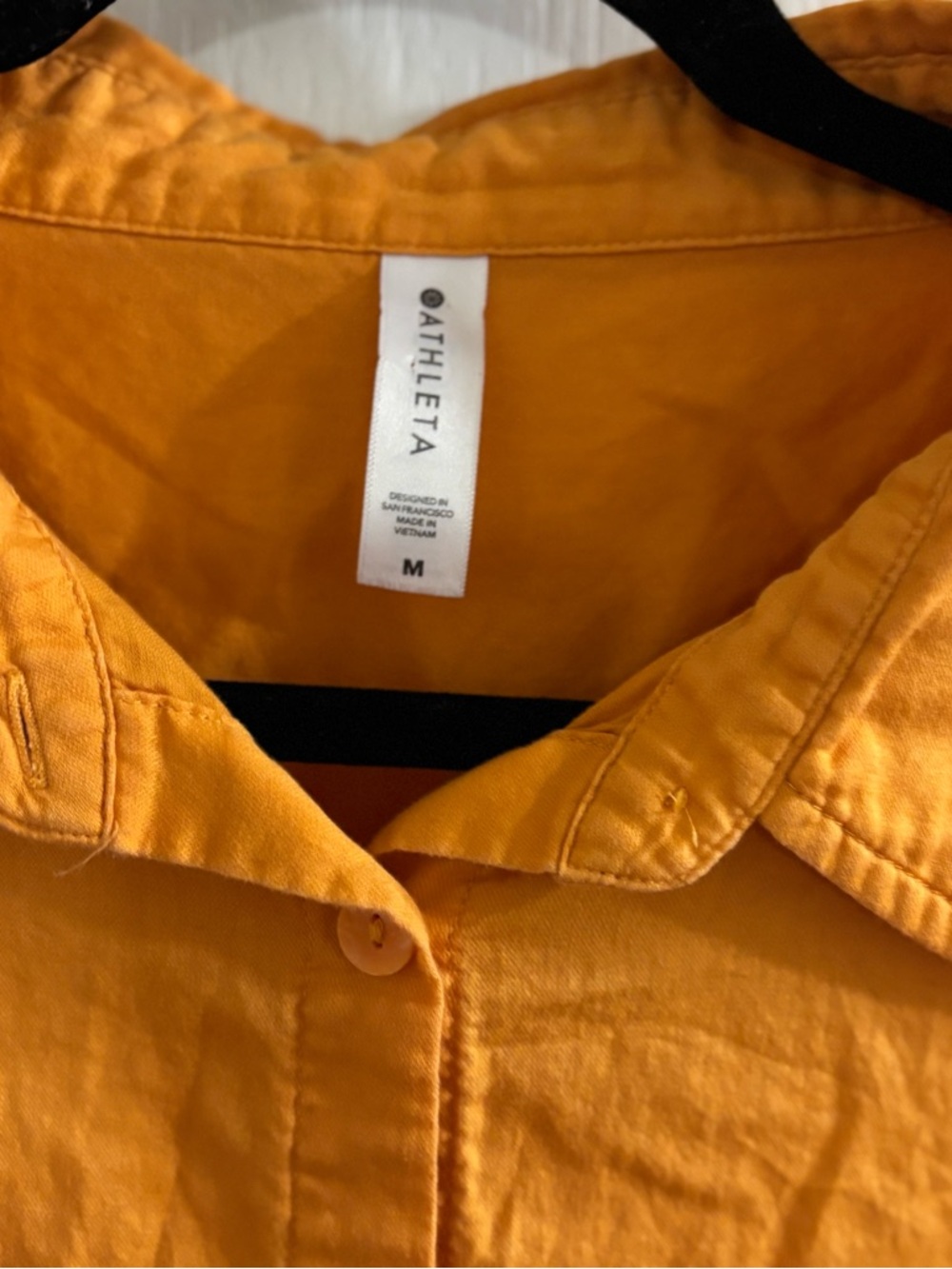 Athleta Orange Button-Down Shirt - Picture 2 of 4